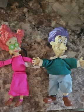 Nickelodeon Rugrats Phil & Lil Plush-Style Dolls in Pink & Teal